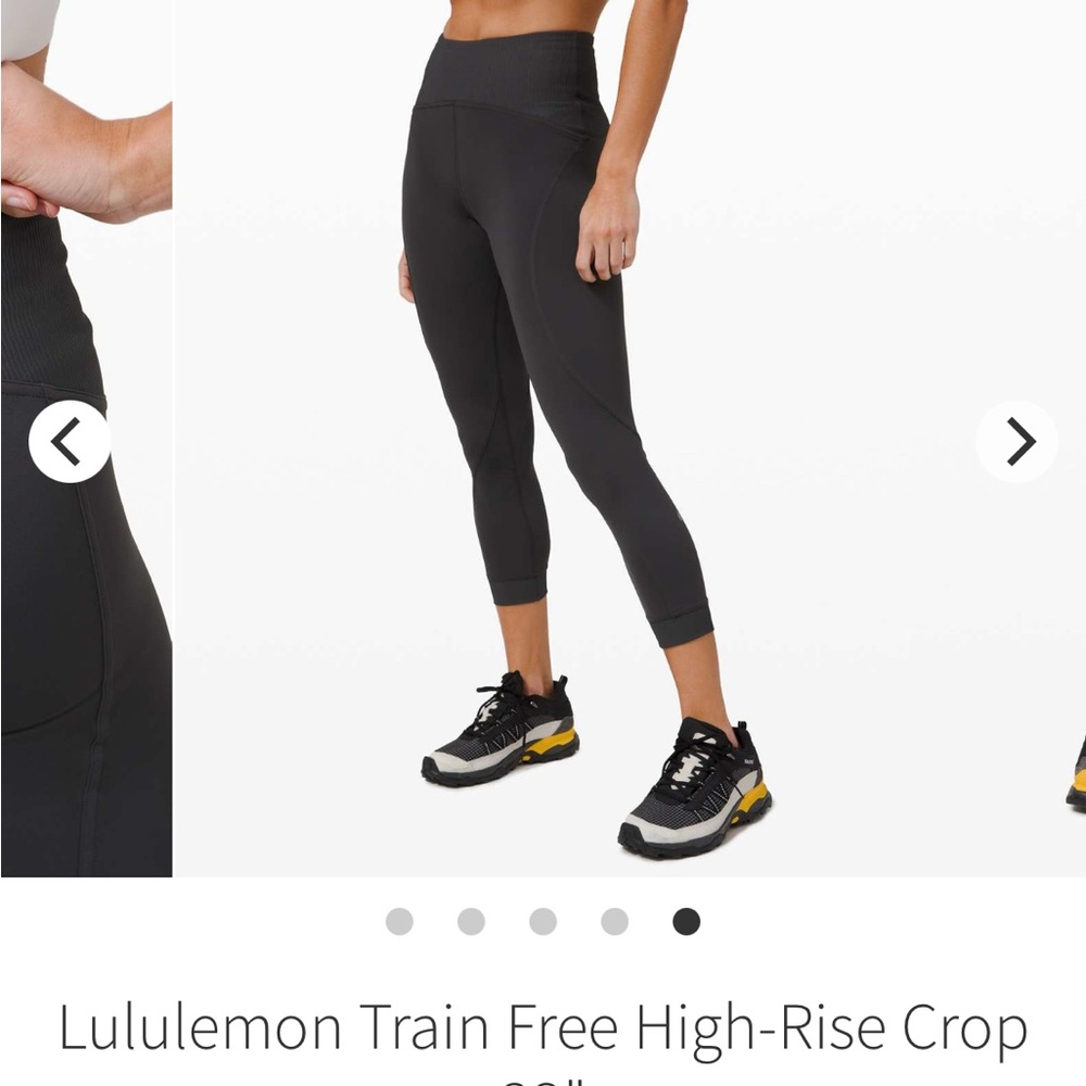 Lululemon Graphite Gray Train Free high rise leggings size 4
